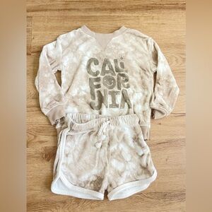 Tye dye brown matching boho set 24 months